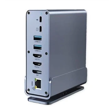 Šakotuvas Stacja/replikator Value Doko stotelė USB-C, HDMI/DP 4K60, Gigabit Ethernet, USB-A, USB-C, PD, SD/Micro SD, audio
