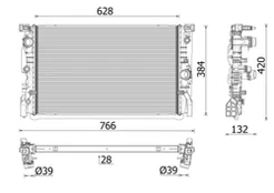 Variklio radiatorius MAHLE CR 2635 000P