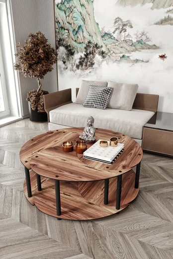 Šoninis stalas, Yi Yang4L 70, 70x38 cm, Riešutas