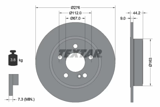 TEXTAR 92241303 Brake Disc