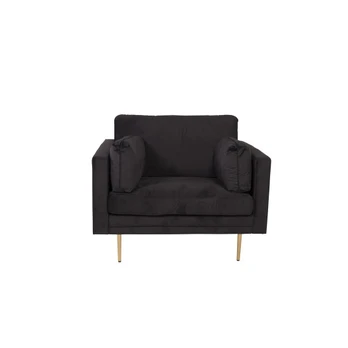 Fotelis Boom - juodas velvetas