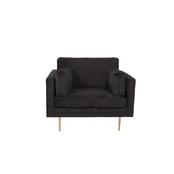 Fotelis Boom - juodas velvetas kaina