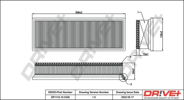 Oro filtras Dr!ve+ DP1110.10.0328