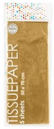 Globos Europe Bv Guld silkepapir, 5 ark
