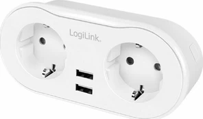 LogiLink LogiLink 2 gniazda Wi-Fi smart balta kaina