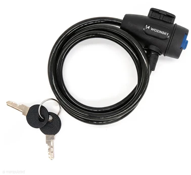 Wozinsky WZR-K3 Cable Bicycle Lock with Key 90 cm - Juodas