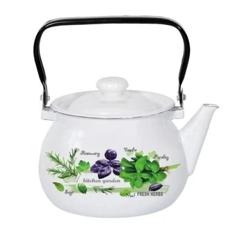Emalio arbatinukas, baltas, 3,5 l.