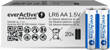 Everactive BATTERIES LR6/AA BLUE A LKALINE 40 PCS