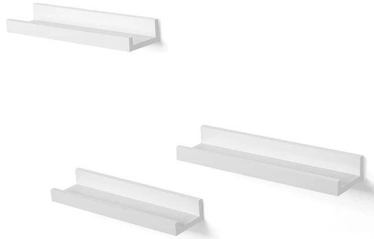 Sieninė lentyna Songmics Wall Shelf, balta, 38 cm x 10 cm x 5 cm