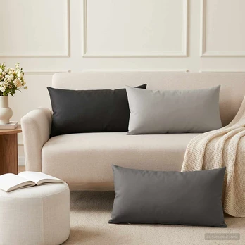 Pagalvėlės užvalkalas 6 pcs HEERLEN Juoda 40 x 80 cm