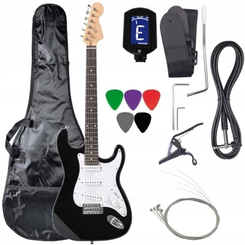 Hohner Elektrinė gitara rinkinys priedai dovanos kauliukai stygos roko gitara