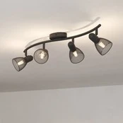 "Corvigno" lubinis prožektorius, ilgis 64 cm, juodas, 4 žibintai, plienas