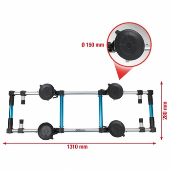 Kėlimo įtaisas su keturiais siurbtukais, 100 kg, KS Tools