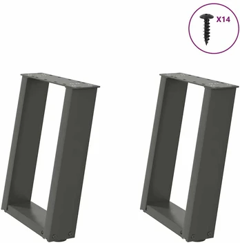 Kavos staliuko kojelės, U formos, 2 vnt., 38x(42-43)cm