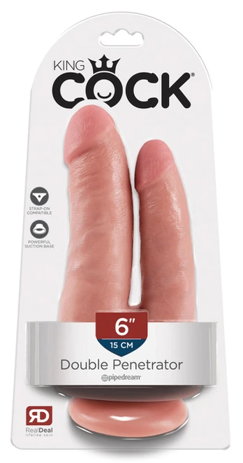 Dvigubas dildo KING COCK DOUBLE PENETRATOR