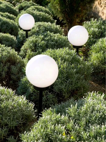 Saulės šviesos Led rutuliai sodui, 3 vnt. (15/20/25cm)