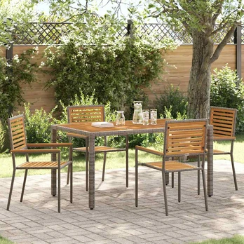 Lauko krėslai 4 pcs Pilka, Ruda