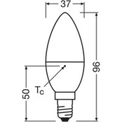OSRAM LED lemputė opalinė E14 4,9W 827 3 vnt
