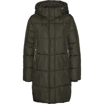 Pūkinis paltas moterims, Chaki, Nova coat boo