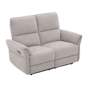 Recliner sofa DAMIKA 2-seater with electric mechanism, grey kaina