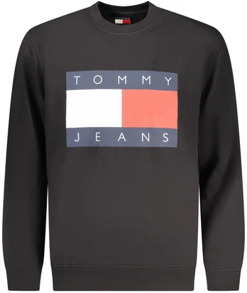 TOMMY HILFIGER MĘSKA Juoda BLUZA Z ROZPIĘCIEM