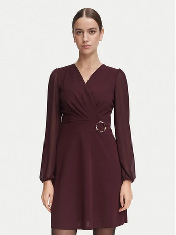 Morgan Kokteilinė suknelė 252-RSONIA Vyšninė Slim Fit