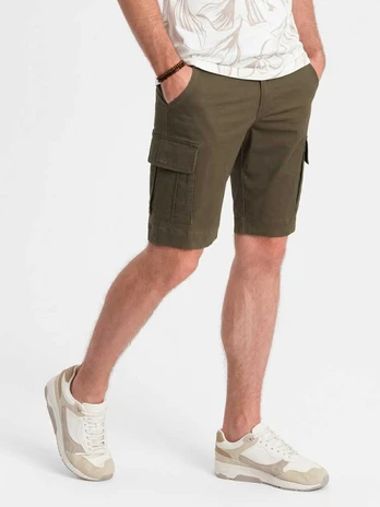 solid color shorts - dark olive v2 om-srcg-0133