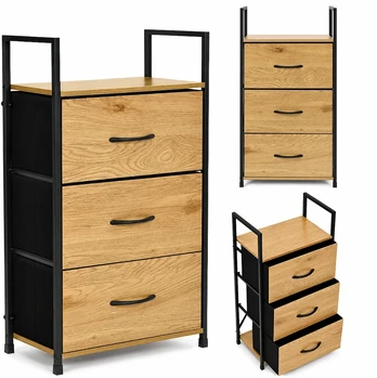 Spintelė su 3 medžiaginiais stalčiais ModernHome