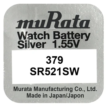Murata 379 (SR521SW) sidabro oksido baterijos 10 vnt.