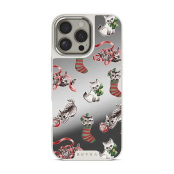 Merry Kitty - iPhone 16 Pro Case, Elite Mirror Light (MagSafe) / Silver
