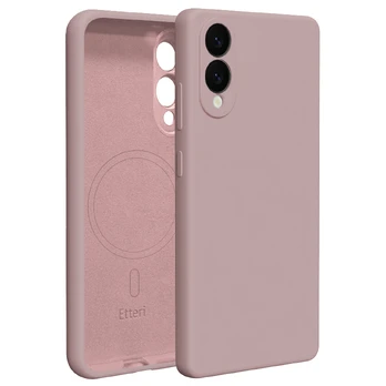 Dėklas Telforceone Etteri Silicone Mag case for Samsung Galaxy S25 Edge light pink