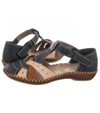 Rieker Granatowe M1655-14 (RI80-a) sandalai