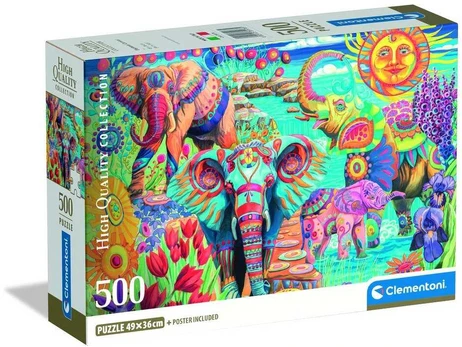 Clementoni CLE puzzle 500 CompactElephants Carnival 35578