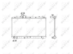 Variklio radiatorius NRF NRF 53581