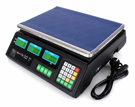 Svarstyklės elektroninės 40 kg.