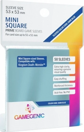 Įmautės kortelėms Gamegenic, Mini Square, 53x53 mm.
