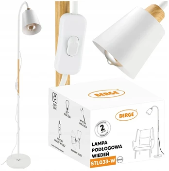 Stalinė Led lempa 150cm E27 Loft balta su jungikliu