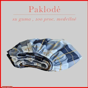 Paklodė su guma - 100x200+20cm.