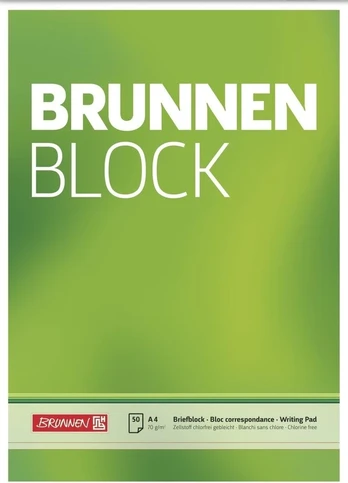 Brunnen Rašymo Bloknotas A4, 50 Lapų, Baltas
