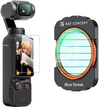 K&F Concept K&F DJI Osmo Pocket 3 Magnetic Blue Streak Filter