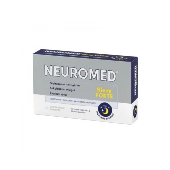 NEUROMED SLEEP FORTE čiulpiamos tabletės, 30 vnt.