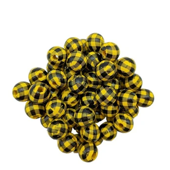 Mediniai karoliukai, Yellow And Black Plaid