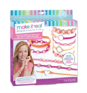 Papuošalų gaminimo rinkinys Pintos apyrankės Make It Real Macrame