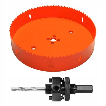 Bi-metalinė skylės gręžimo karūna 200 mm su adapteriu 32-210 mm