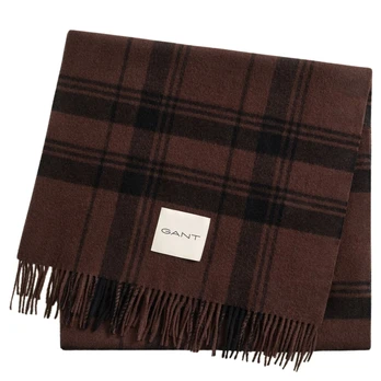 Šalikas moterims, Ruda, Check wool scarf