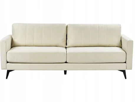 Beliani Trivietė sofa MALA šviesi smėlio spalva
