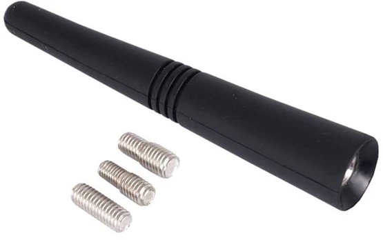 Carmotion Antena mast 9 cm, rubberized, with 3 adapters: 5, 6 and 7mm