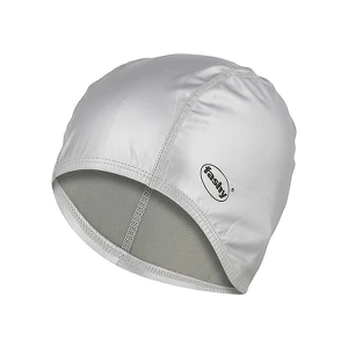 FASHY Long PU Silver Lycra plaukimo kepurė