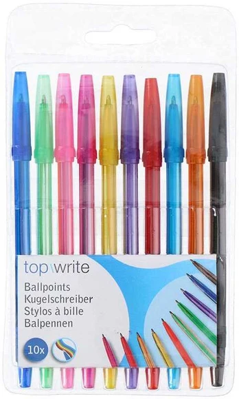 Topwrite - Tušinukų rinkinys 10 spalvų