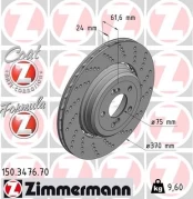 Stabdžių diskas ZIMMERMANN 150.3476.70 kaina